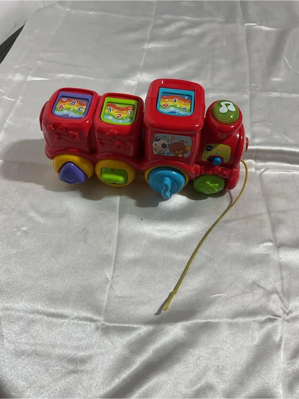 Red Interactive Pull-Along Train Toy for Kids